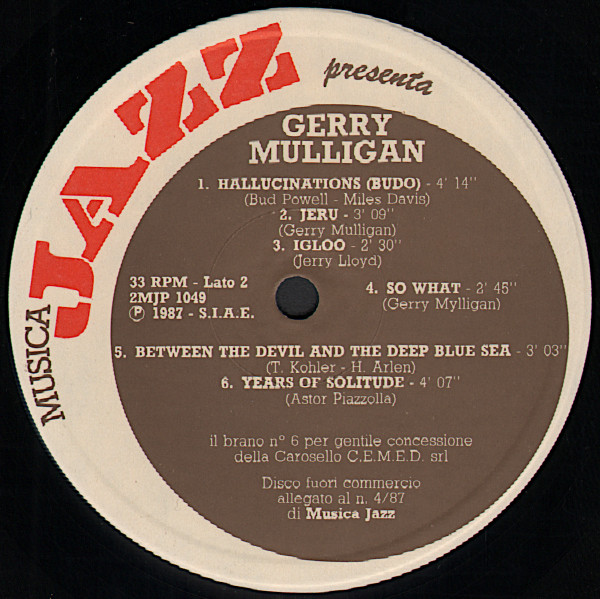 Gerry Mulligan - Gerry Mulligan | Musica Jazz (2MJP 1049) - 4