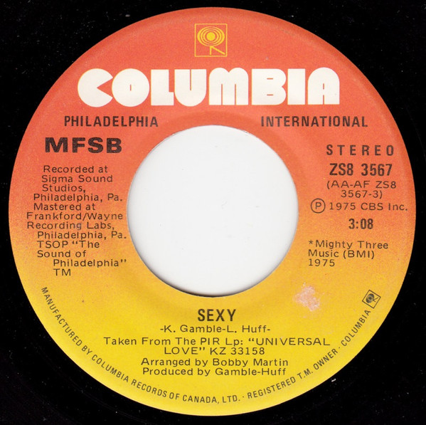MFSB - Sexy | Columbia (ZS8 3567)
