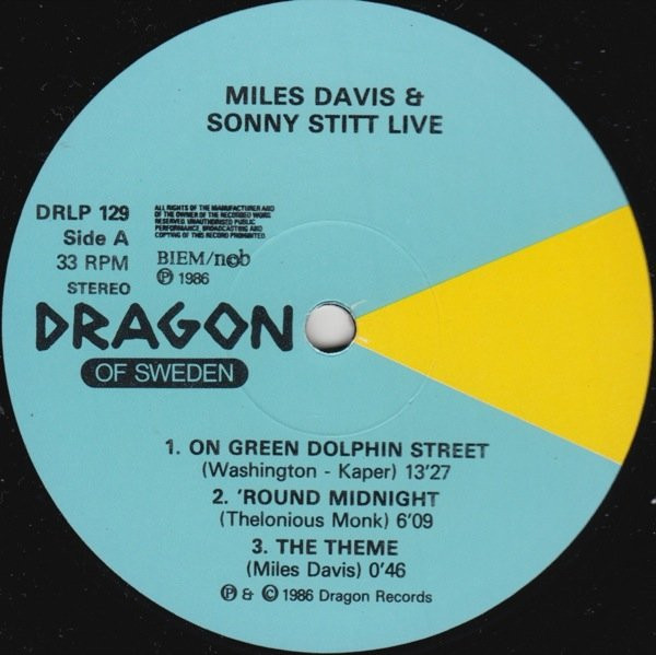 Miles Davis & Sonny Stitt - Live In Stockholm 1960 | Dragon (DRLP 129/130) - 3
