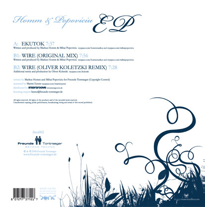 Homm & Popoviciu - EP | Freunde Tontraeger (freu002) - 2 Homm & Popoviciu - EP | Freunde Tontraeger (freu002) - 2