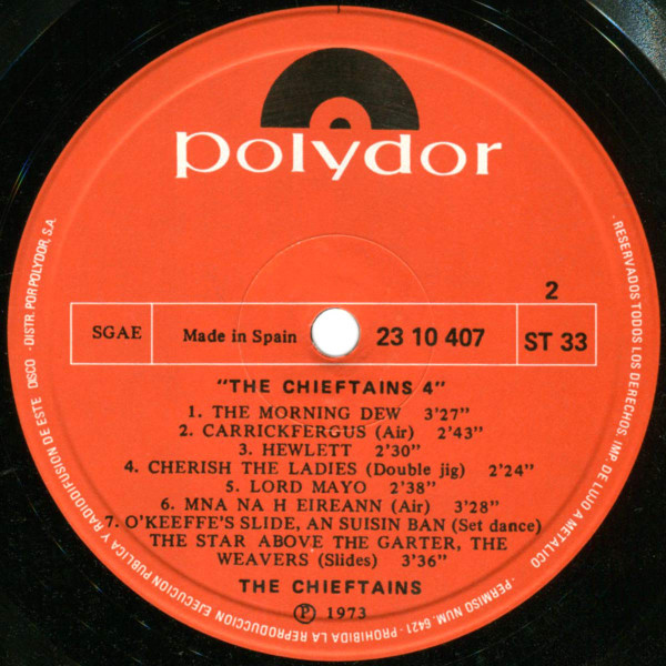 The Chieftains - 4 | Polydor (2310 407) - 4 The Chieftains - 4 | Polydor (2310 407) - 4