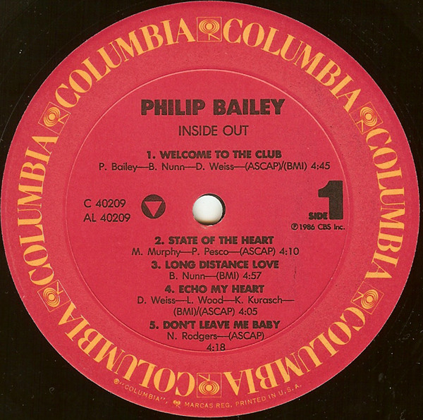 Philip Bailey - Inside Out | Columbia (FC 40209) - 3 Philip Bailey - Inside Out | Columbia (FC 40209) - 3