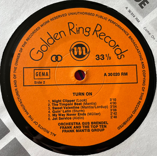 Frank And The Top Ten , Frank Mantis Group , Orchester Gus Brendel - Turn On | Golden Ring Records (A 30 020 RM) - 4
