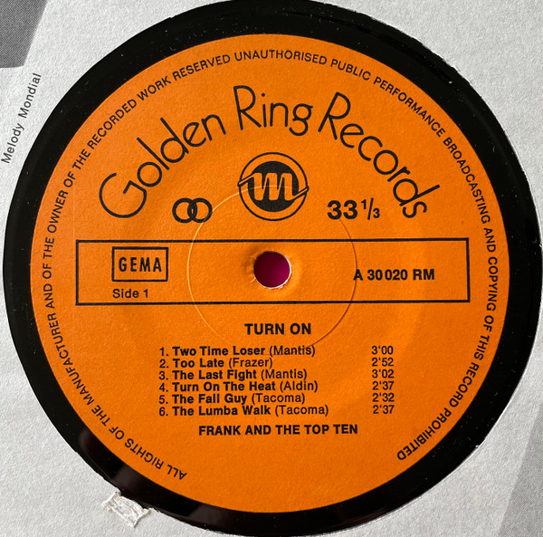 Frank And The Top Ten , Frank Mantis Group , Orchester Gus Brendel - Turn On | Golden Ring Records (A 30 020 RM) - 3
