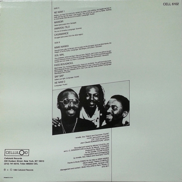 Touré Kunda - Casamance Au Clair De Lune | Celluloid (CELL 6102) - 2