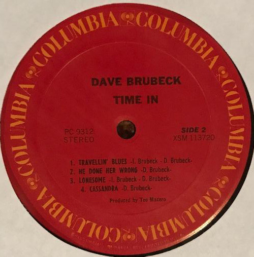 Dave Brubeck - Time In | Columbia (PC 9312) - 4