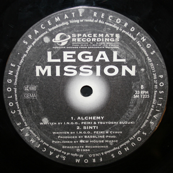Legal Mission - Forcing Tomorrow | Spacemate Recordings (SM 1225) - 2