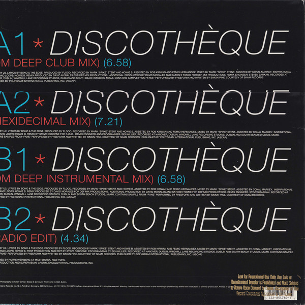 U2 - Discothèque | Island Records (422-854 789-1) - 5 U2 - Discothèque | Island Records (422-854 789-1) - 5