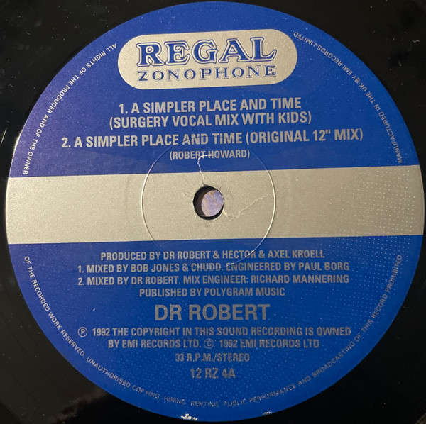 Dr. Robert - A Simpler Place And Time | Regal Zonophone (20 4782 6) - 3 Dr. Robert - A Simpler Place And Time | Regal Zonophone (20 4782 6) - 3