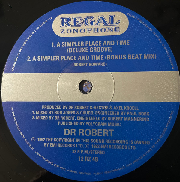 Dr. Robert - A Simpler Place And Time | Regal Zonophone (20 4782 6) - 4 Dr. Robert - A Simpler Place And Time | Regal Zonophone (20 4782 6) - 4
