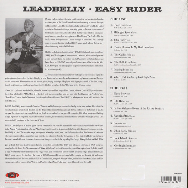 Leadbelly - Easy Rider | Not Now Music (CATLP133) - 2