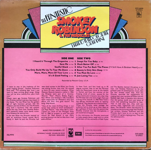The Miracles - The Fantastic Smokey Robinson & The Miracles | Sounds Superb (SPR 90009) - 2 The Miracles - The Fantastic Smokey Robinson & The Miracles | Sounds Superb (SPR 90009) - 2