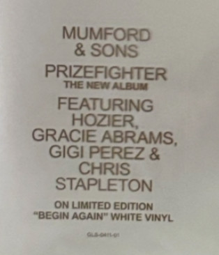 Mumford & Sons - Prizefighter | Island Records (8803905) - 2