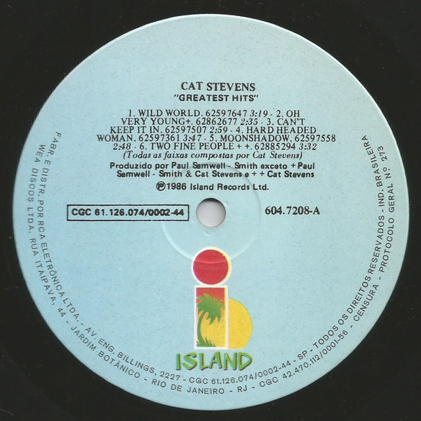 Cat Stevens - Greatest Hits | Island Records (604.7208) - 3 Cat Stevens - Greatest Hits | Island Records (604.7208) - 3