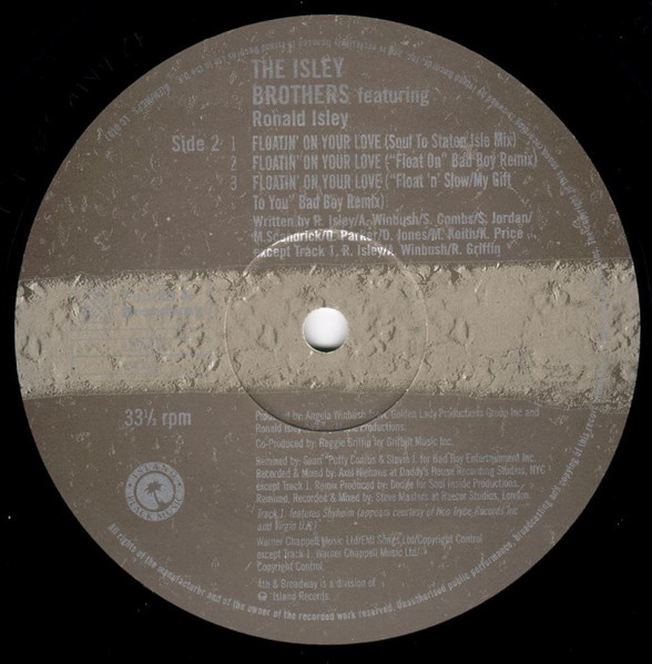 The Isley Brothers Featuring Ronald Isley And Angela Winbush - Floatin' On Your Love | 4th & Broadway (12 BRW 338) - 4