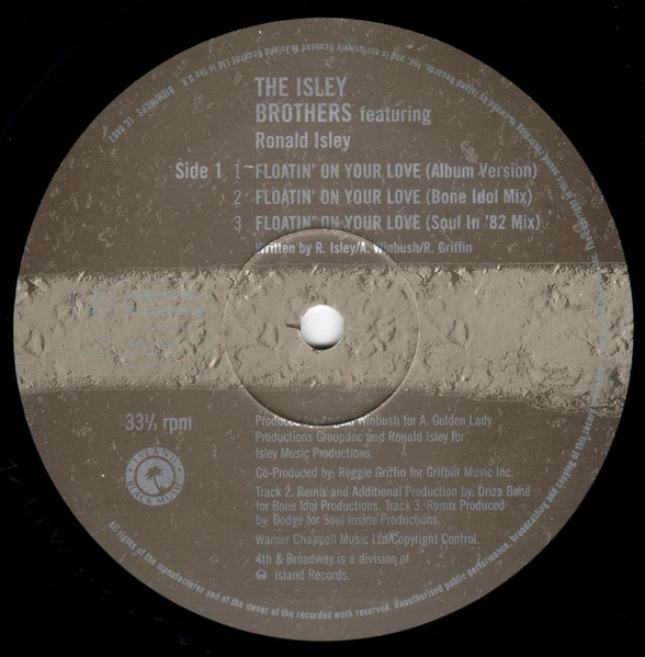 The Isley Brothers Featuring Ronald Isley And Angela Winbush - Floatin' On Your Love | 4th & Broadway (12 BRW 338) - 3