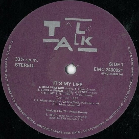Talk Talk - It's My Life | EMI (EMC 2400021) - 3