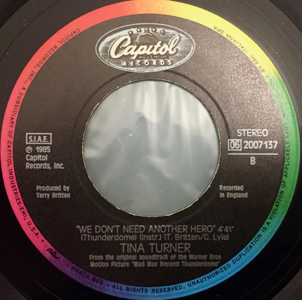 Tina Turner - We Don't Need Another Hero (Thunderdome) | Capitol Records (06 2007137) - 4 Tina Turner - We Don't Need Another Hero (Thunderdome) | Capitol Records (06 2007137) - 4
