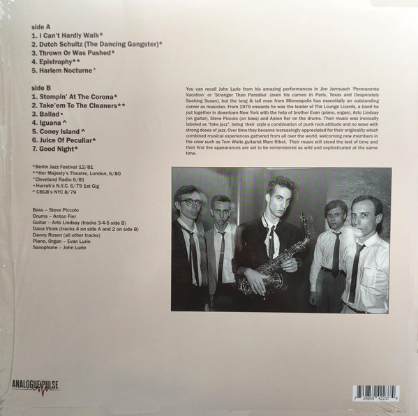 Lounge Lizards - Live 79-81 | Analogue Pulse (PULSE02) - 2 Lounge Lizards - Live 79-81 | Analogue Pulse (PULSE02) - 2