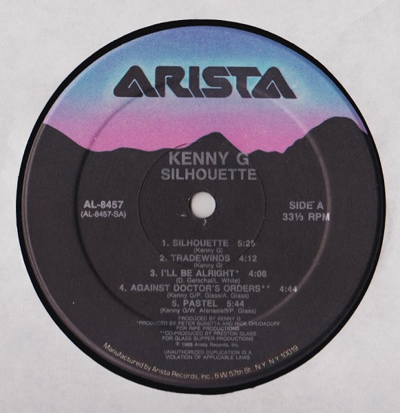 Kenny G - Silhouette | Arista (AL-8457) - 3