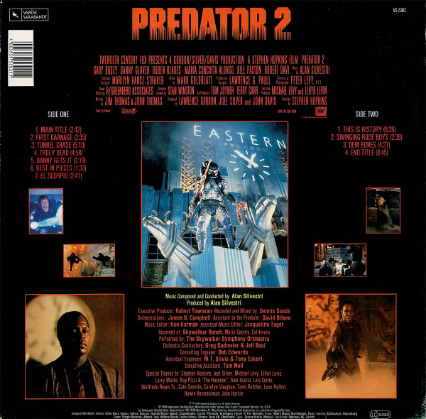 Alan Silvestri - Predator 2 (Original Motion Picture Soundtrack) | Varèse Sarabande (VS-5302) - 2 Alan Silvestri - Predator 2 (Original Motion Picture Soundtrack) | Varèse Sarabande (VS-5302) - 2