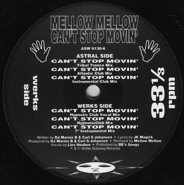 Mellow Mellow - Can't Stop Movin' | Astralwerks (ASW 6130-6) - 3