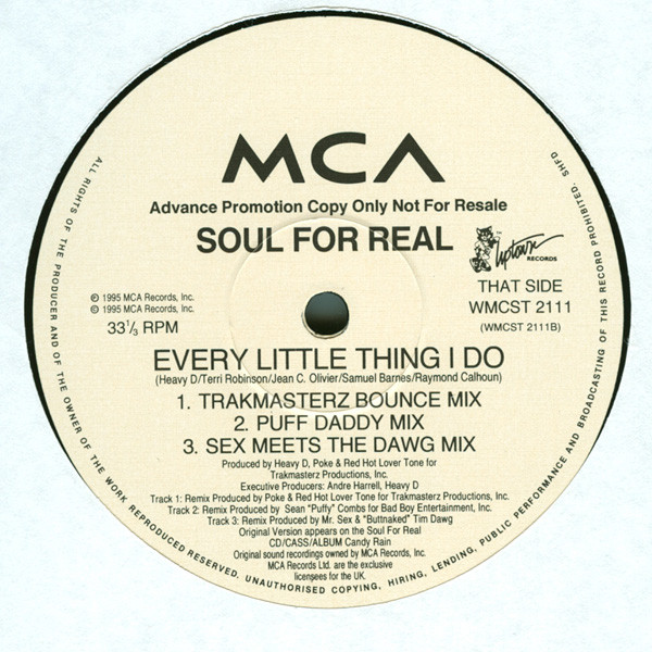Soul For Real - Every Little Thing I Do | MCA Records (WMCST 2111) - 3