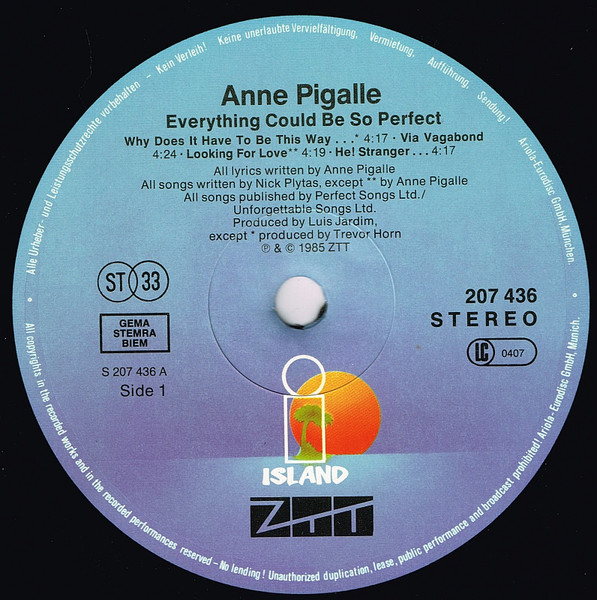 Anne Pigalle - Everything Could Be So Perfect... | Island Records (207 436) - 4