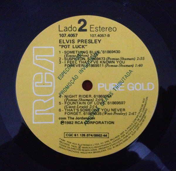 Elvis Presley - Pot Luck | RCA (107.4057) - 4