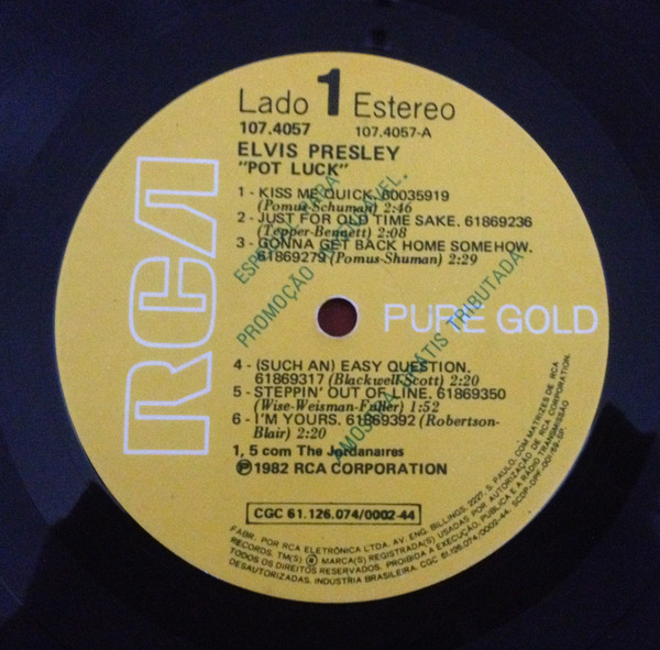 Elvis Presley - Pot Luck | RCA (107.4057) - 3