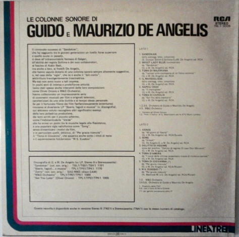 Guido And Maurizio De Angelis - Le Colonne Sonore Di Guido E Maurizio De Angelis | RCA (TNL1-3006) - 2