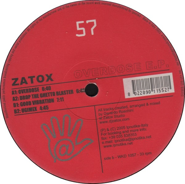 Zatox - Overdose E.P. | Wicked Records (WKD 1057) - main