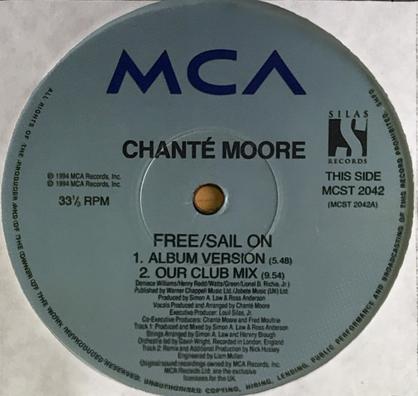 Chanté Moore - Free / Sail On | MCA Records (MCST 2042) - 3 Chanté Moore - Free / Sail On | MCA Records (MCST 2042) - 3
