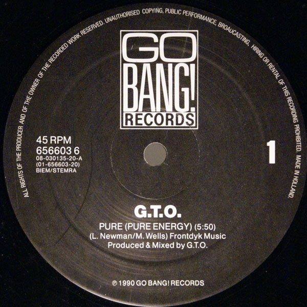 GTO - Pure | Go Bang! Records (656603 6)