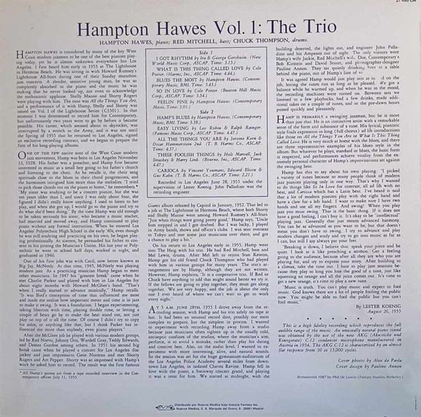 Hampton Hawes Trio - Hampton Hawes Trio, Vol. 1 | Contemporary Records (C3505) - 2 Hampton Hawes Trio - Hampton Hawes Trio, Vol. 1 | Contemporary Records (C3505) - 2
