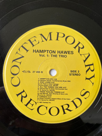 Hampton Hawes Trio - Hampton Hawes Trio, Vol. 1 | Contemporary Records (C3505) - 4 Hampton Hawes Trio - Hampton Hawes Trio, Vol. 1 | Contemporary Records (C3505) - 4