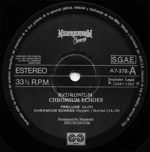 Neuronium - Chromium Echoes | Neuronium Records (A7 378) - 4