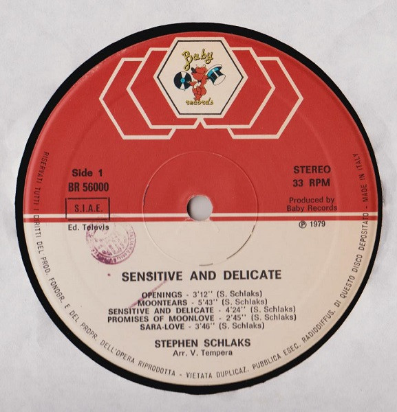Stephen Schlaks - Sensitive And Delicate | Baby Records (BR 56000) - 3