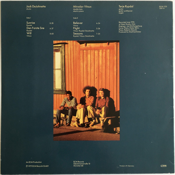 Terje Rypdal / Miroslav Vitous / Jack DeJohnette - Terje Rypdal / Miroslav Vitous / Jack DeJohnette | ECM Records (ECM 1125)