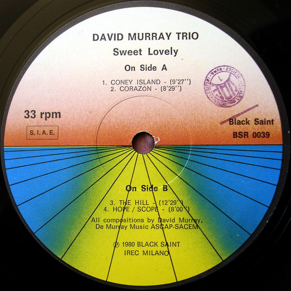 David Murray Trio - Sweet Lovely | Black Saint (BSR 0039) - 4