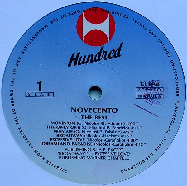 Novecento - The Best | Hundred Records (NH 1001) - 3 Novecento - The Best | Hundred Records (NH 1001) - 3