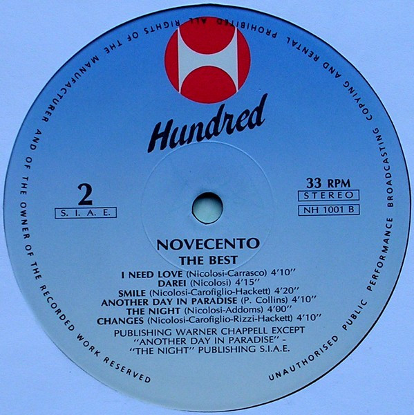 Novecento - The Best | Hundred Records (NH 1001) - 4 Novecento - The Best | Hundred Records (NH 1001) - 4