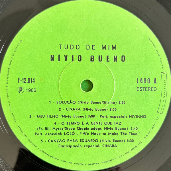 Nívio Bueno - Tudo De Mim | Not On Label (F-12.014) - 4