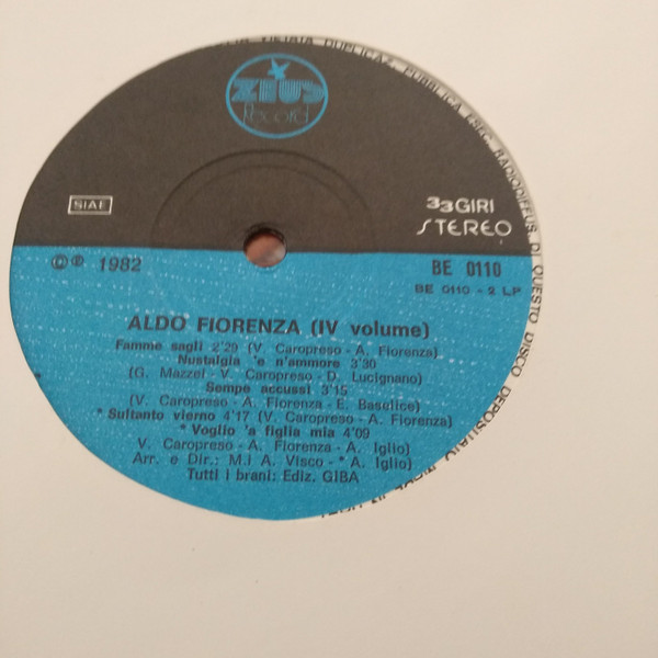 Aldo Fiorenza - Volume 4 | Zeus Record (BE 0110) - 4 Aldo Fiorenza - Volume 4 | Zeus Record (BE 0110) - 4