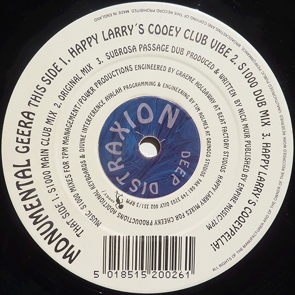 Monumental - Geera | Deep Distraxion (OILY 002) - main