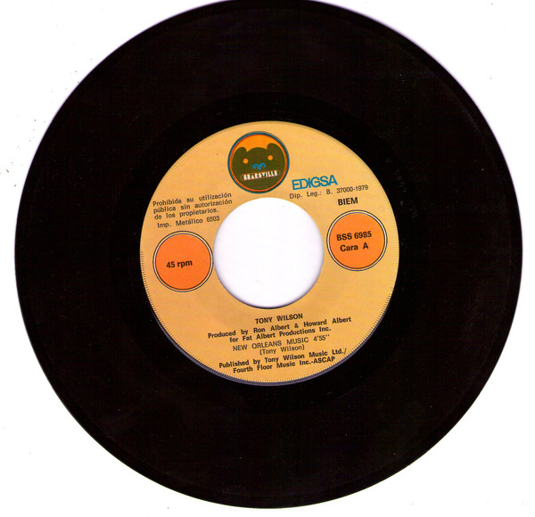 Tony Wilson - New Orleans Music | Bearsville (BSS6985) - 3