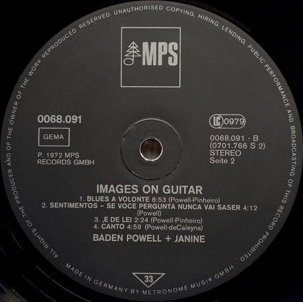 Baden Powell & Janine De Waleyne - Images On Guitar | MPS Records (0068.091) - 4