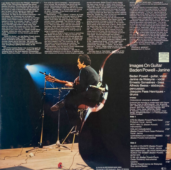 Baden Powell & Janine De Waleyne - Images On Guitar | MPS Records (0068.091) - 2