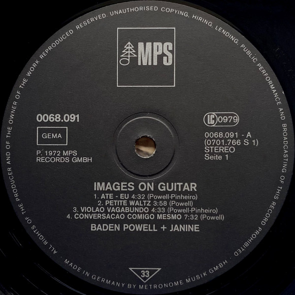 Baden Powell & Janine De Waleyne - Images On Guitar | MPS Records (0068.091) - 3