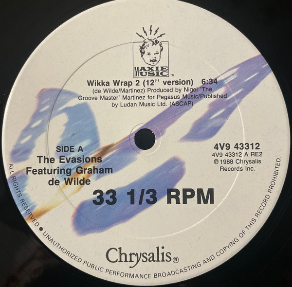 The Evasions  &  Graham de Wilde - Wikka Wrap 2 / And The Beat Goes On | Chrysalis (4V9 43312) - 2